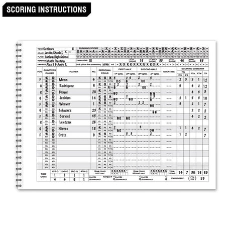 Champro Basketball Score Book | Champro A07BK