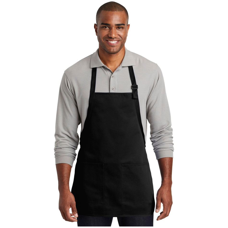 Port Authority  ®  Medium-Length Two-Pocket Bib Apron. A601 - Port Authority A601