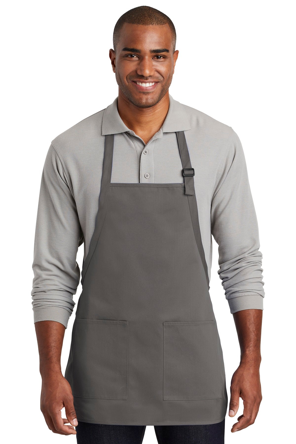 Port Authority  ®  Medium-Length Two-Pocket Bib Apron. A601 - Port Authority A601