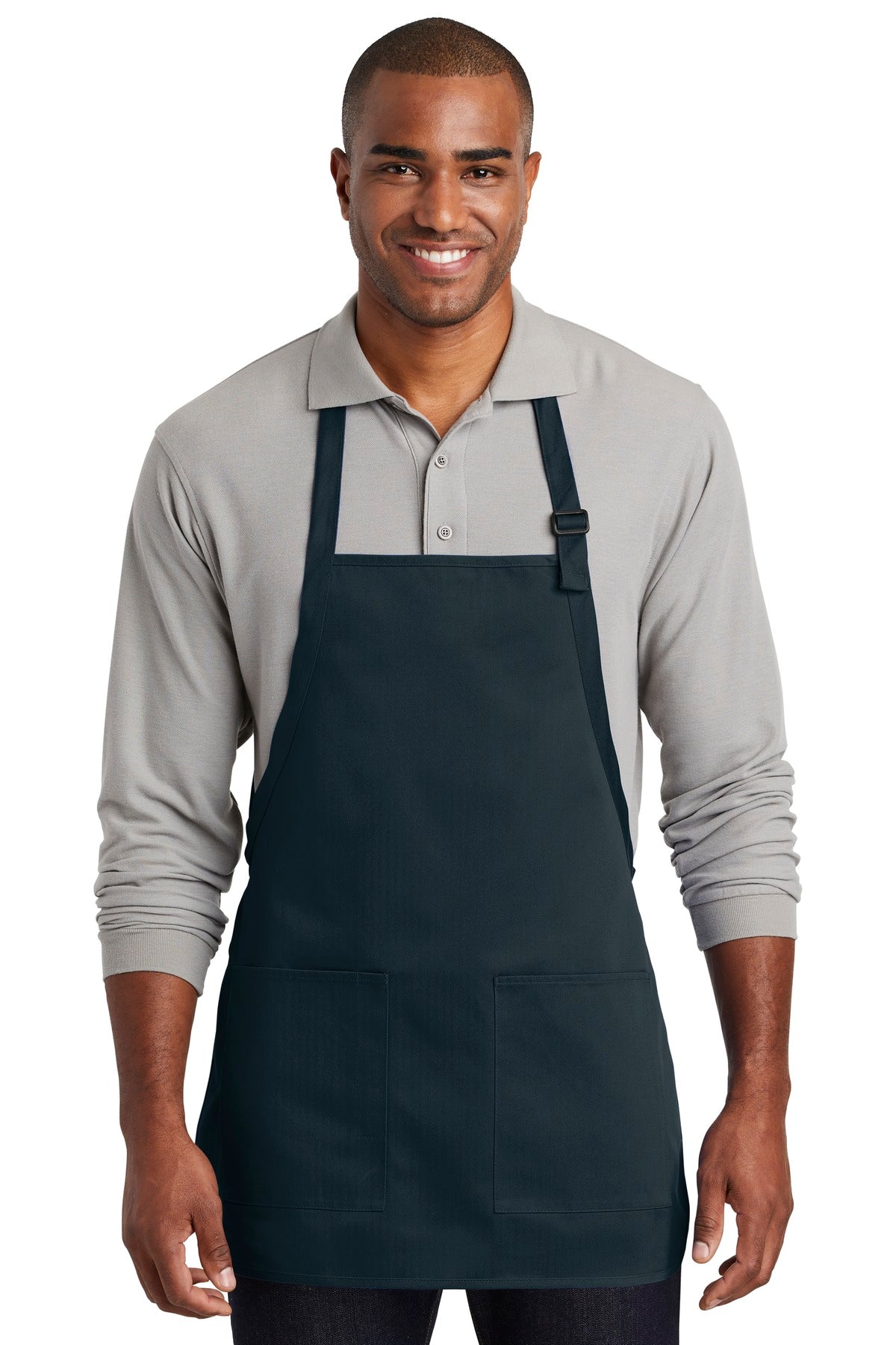 Port Authority  ®  Medium-Length Two-Pocket Bib Apron. A601 - Port Authority A601