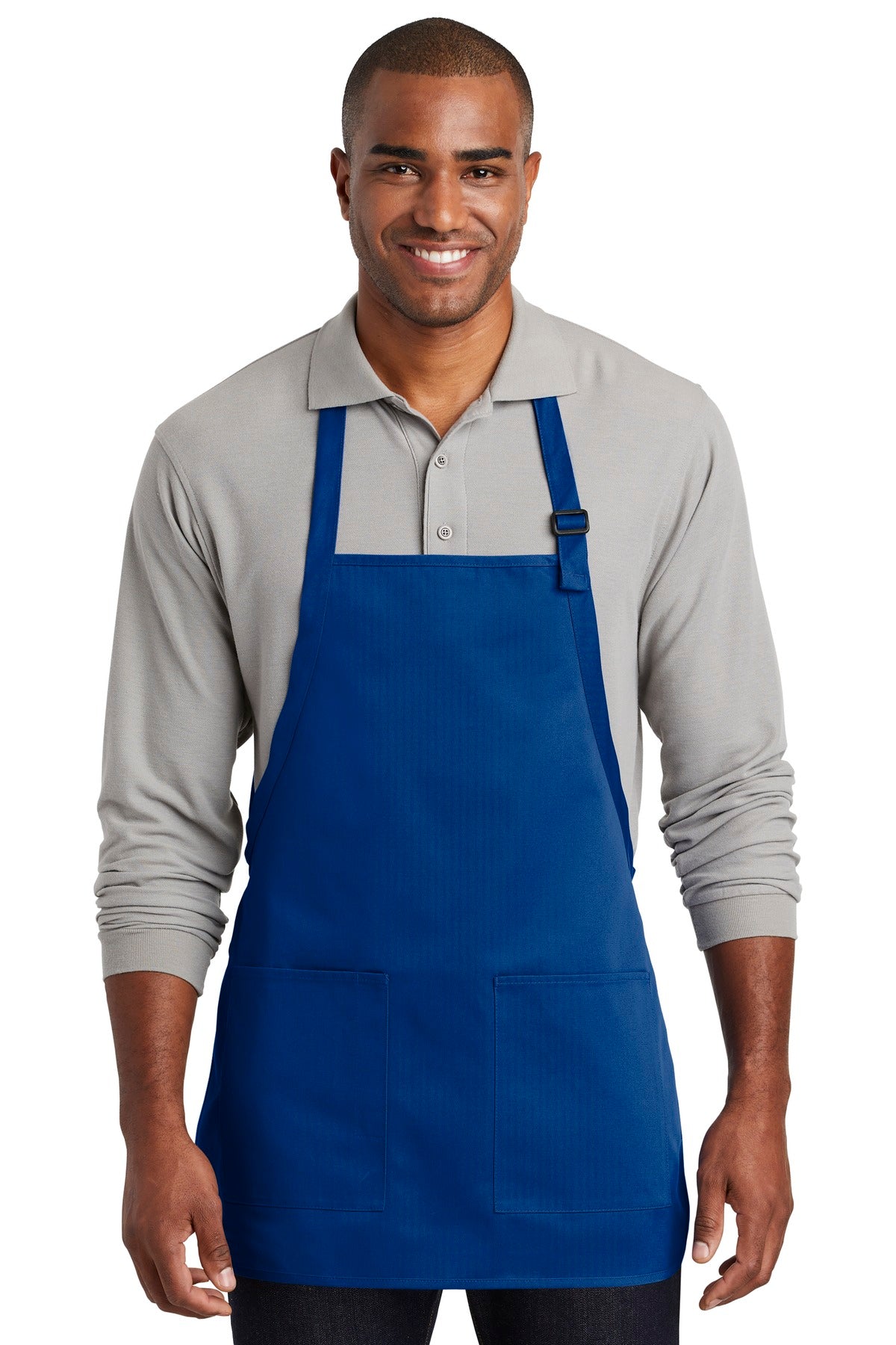 Port Authority  ®  Medium-Length Two-Pocket Bib Apron. A601 - Port Authority A601