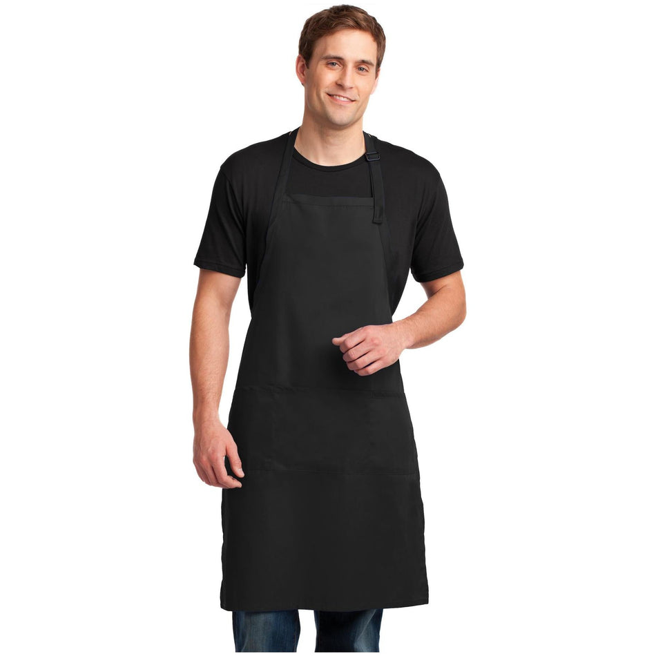 Port Authority ®  Easy Care Extra Long Bib Apron with Stain Release. A700 - Port Authority A700