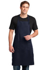 Port Authority ®  Easy Care Extra Long Bib Apron with Stain Release. A700 - Port Authority A700