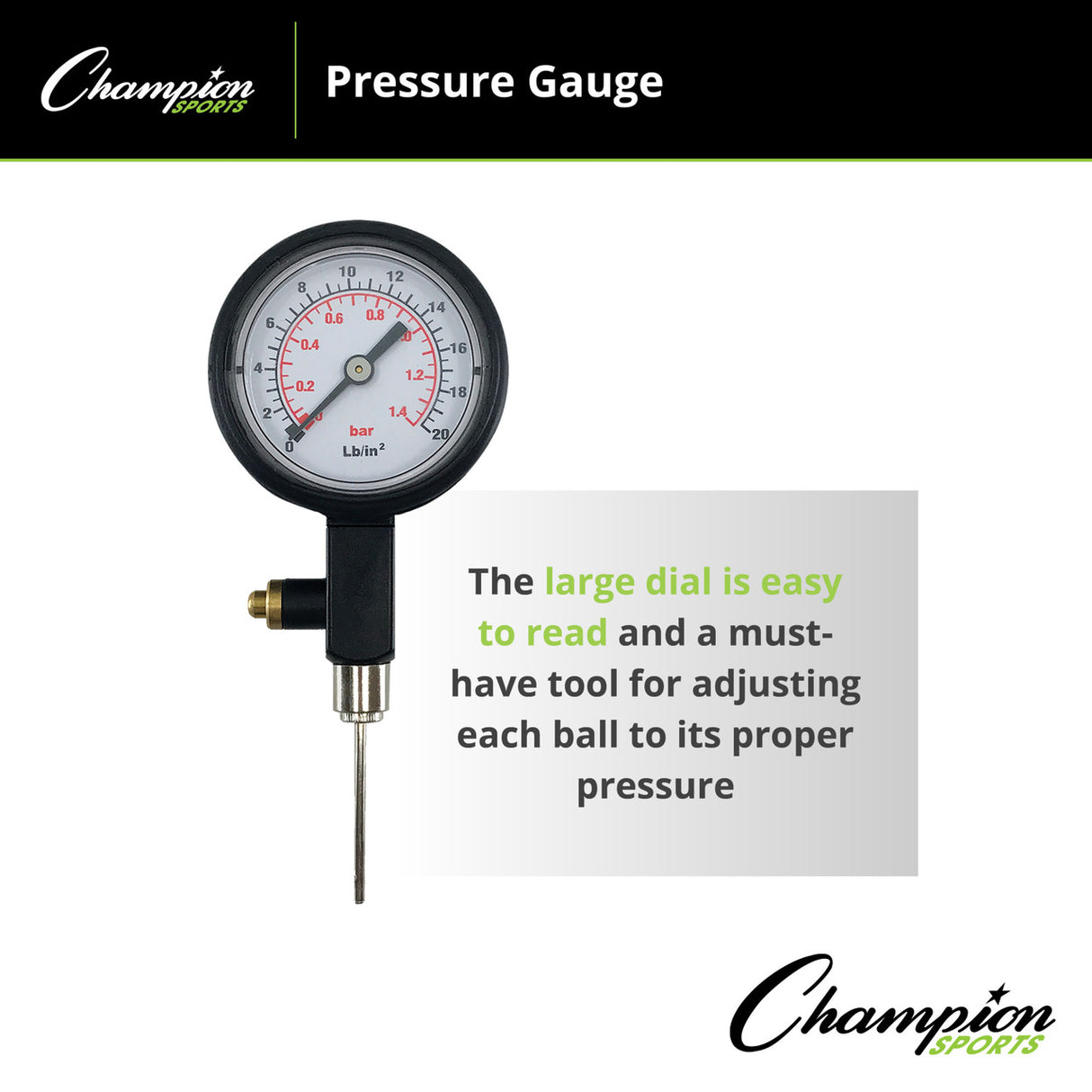Champion Sports PRESSURE GAUGE