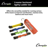 Champion Sports SECTIONED AGILITY LADDER SET 2 METERS
