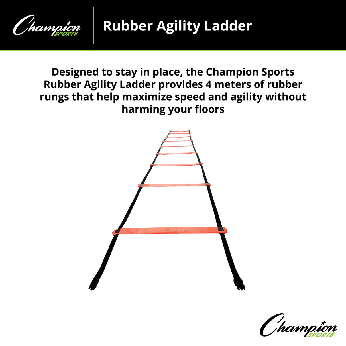Champion Sports RUBBER AGILITY LADDER