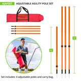 Champion Sports ADJUSTABLE AGILITY POLE SET