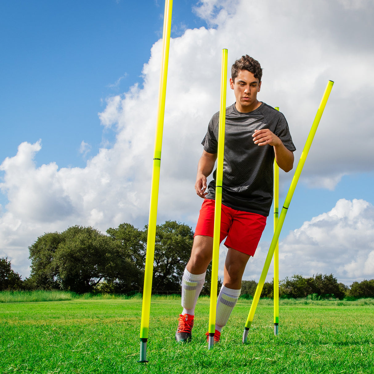 Champion Sports OUTDOOR AGILITY POLE SET