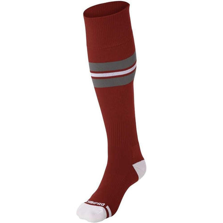 MULTI SPORT STRIPED SOCK | Champro AS3 Accessories Champro Sports Cardinal, Grey, White X-Small