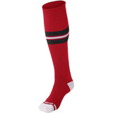MULTI SPORT STRIPED SOCK | Champro AS3 Accessories Champro Sports Scarlet, Black, White Small