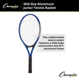 Champion Sports ALUMINUM TENNIS RACKET JUNIOR SIZE 24" L