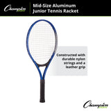 Champion Sports ALUMINUM TENNIS RACKET JUNIOR SIZE 24" L
