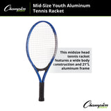 Champion Sports ALUMINUM TENNIS RACKET JUNIOR SIZE 24" L