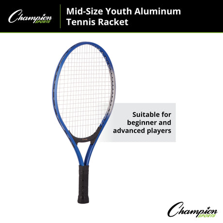 Champion Sports ALUMINUM TENNIS RACKET JUNIOR SIZE 24" L