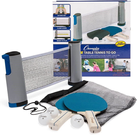 Champion Sports AWTSET Anywhere Table Tennis Set