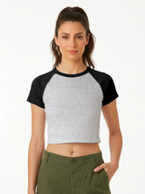 Joe's USA Premium Women's Micro Rib Raglan Baby Tee