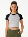 Joe's USA Premium Women's Micro Rib Raglan Baby Tee