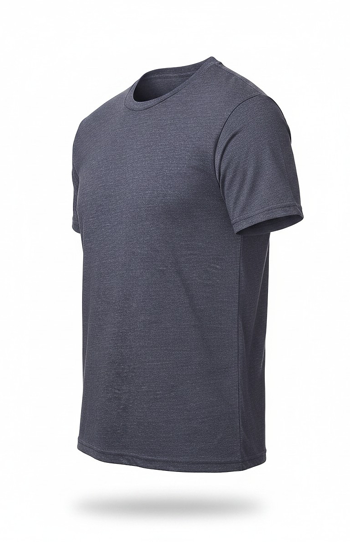 Royal Apparel B2001 Basic Supply Co. Unisex Short Sleeve 4.4 oz Blend Jersey Tee - Heather Navy