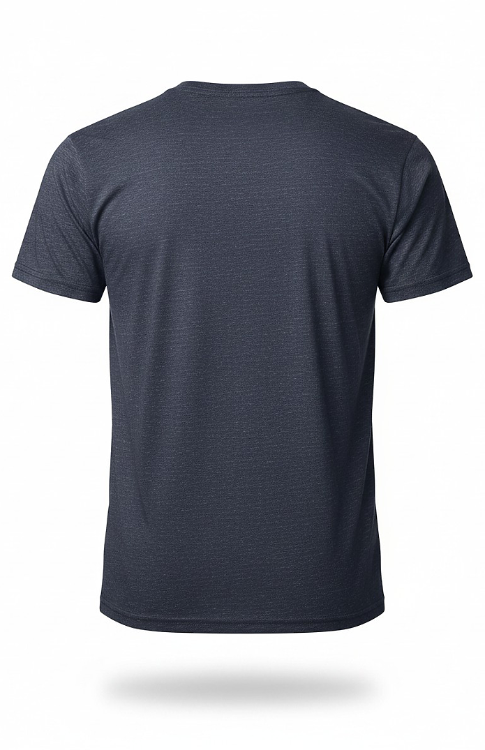 Royal Apparel B2001 Basic Supply Co. Unisex Short Sleeve 4.4 oz Blend Jersey Tee - Heather Navy