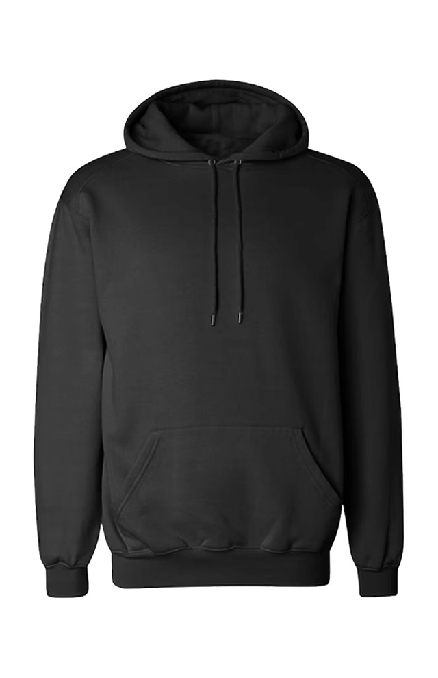 Royal Apparel B8150 Basic Supply Co. Unisex 8.3 oz Fleece Hooded Sweatshirt - Black