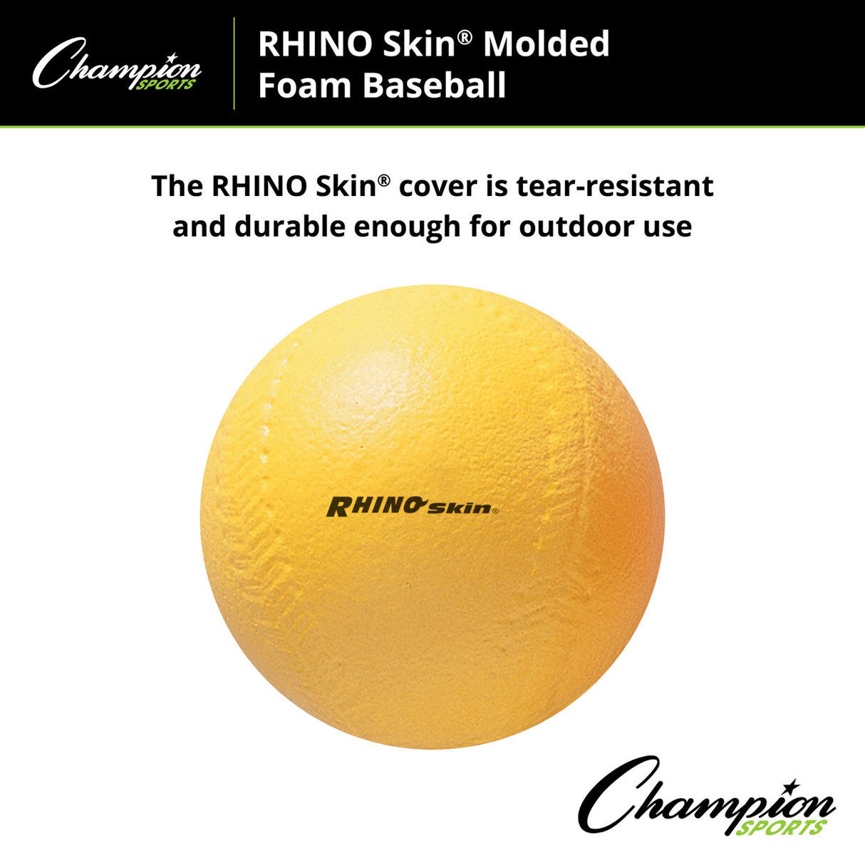 RHINO Skin RHINO SKIN MOLDED FOAM BALL 9" D BASEBALL