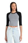 Joe's USA Premium Women's Micro Rib 3/4 Raglan Baby Tee
