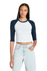 Joe's USA Premium Women's Micro Rib 3/4 Raglan Baby Tee