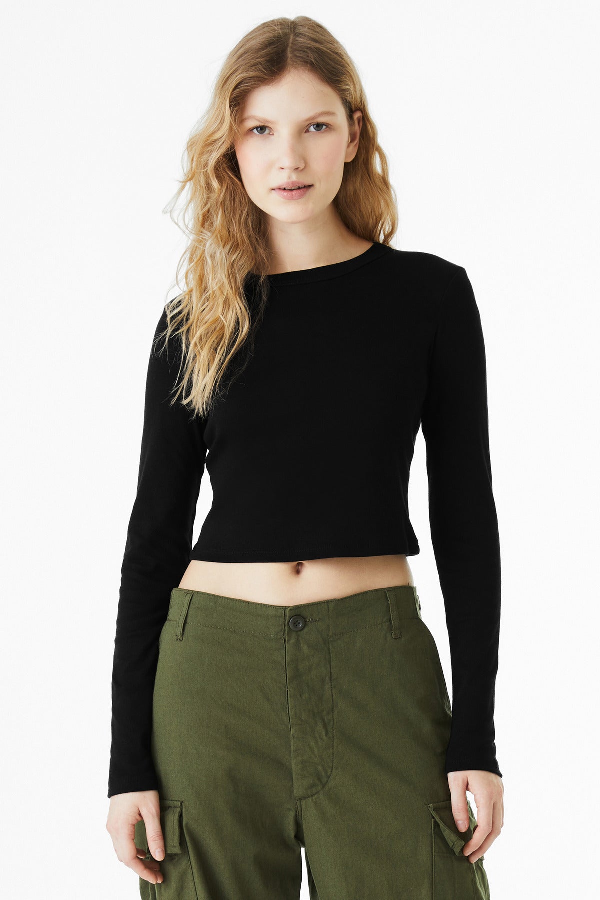BELLA+CANVAS ®  Women's Micro Rib Long Sleeve Baby Tee BC1501 - Bella + Canvas BC1501