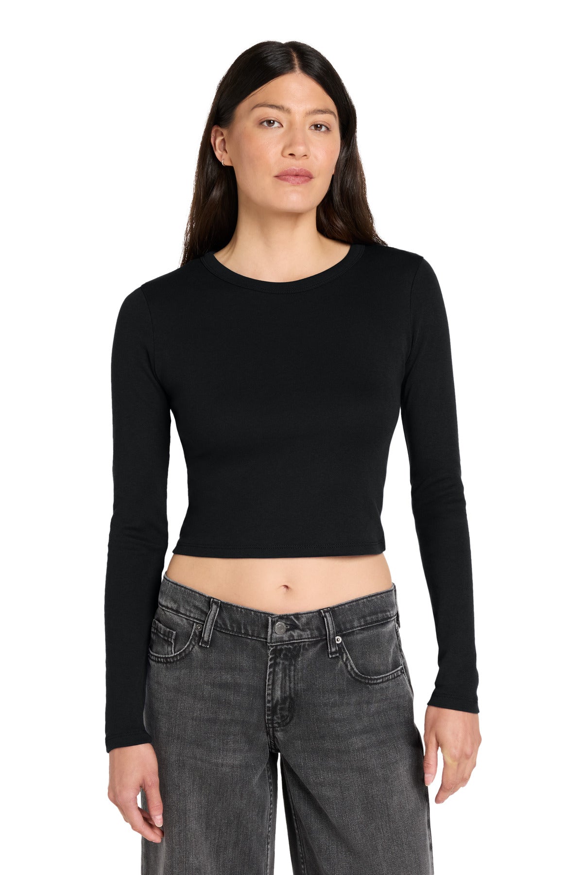 Joe's USA Premium Women's Micro Rib Long Sleeve Baby Tee