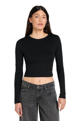 Joe's USA Premium Women's Micro Rib Long Sleeve Baby Tee