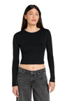Joe's USA Premium Women's Micro Rib Long Sleeve Baby Tee