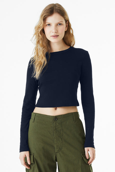 BELLA+CANVAS ®  Women's Micro Rib Long Sleeve Baby Tee BC1501 - Bella + Canvas BC1501