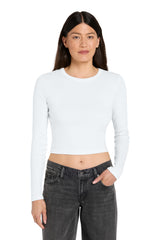 Joe's USA Premium Women's Micro Rib Long Sleeve Baby Tee