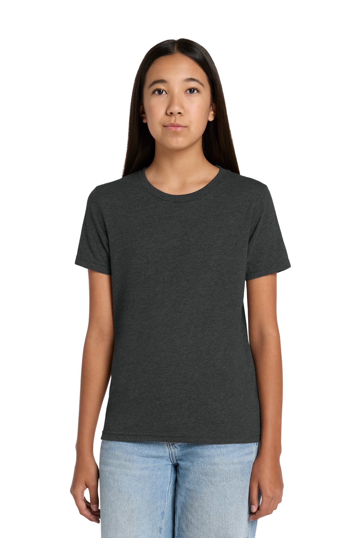 Joe's USA Premium Youth Heather CVC Tee