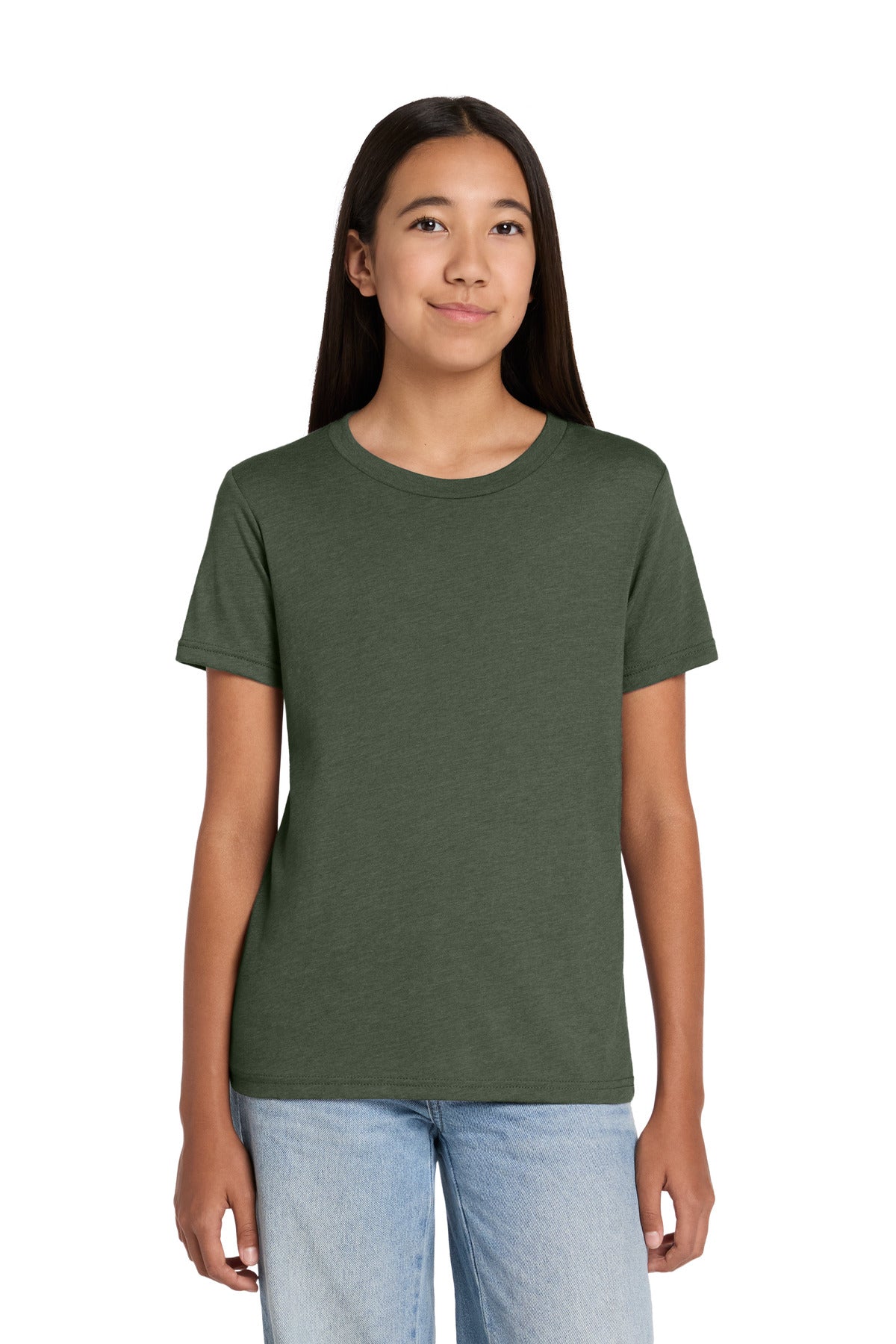 Joe's USA Premium Youth Heather CVC Tee