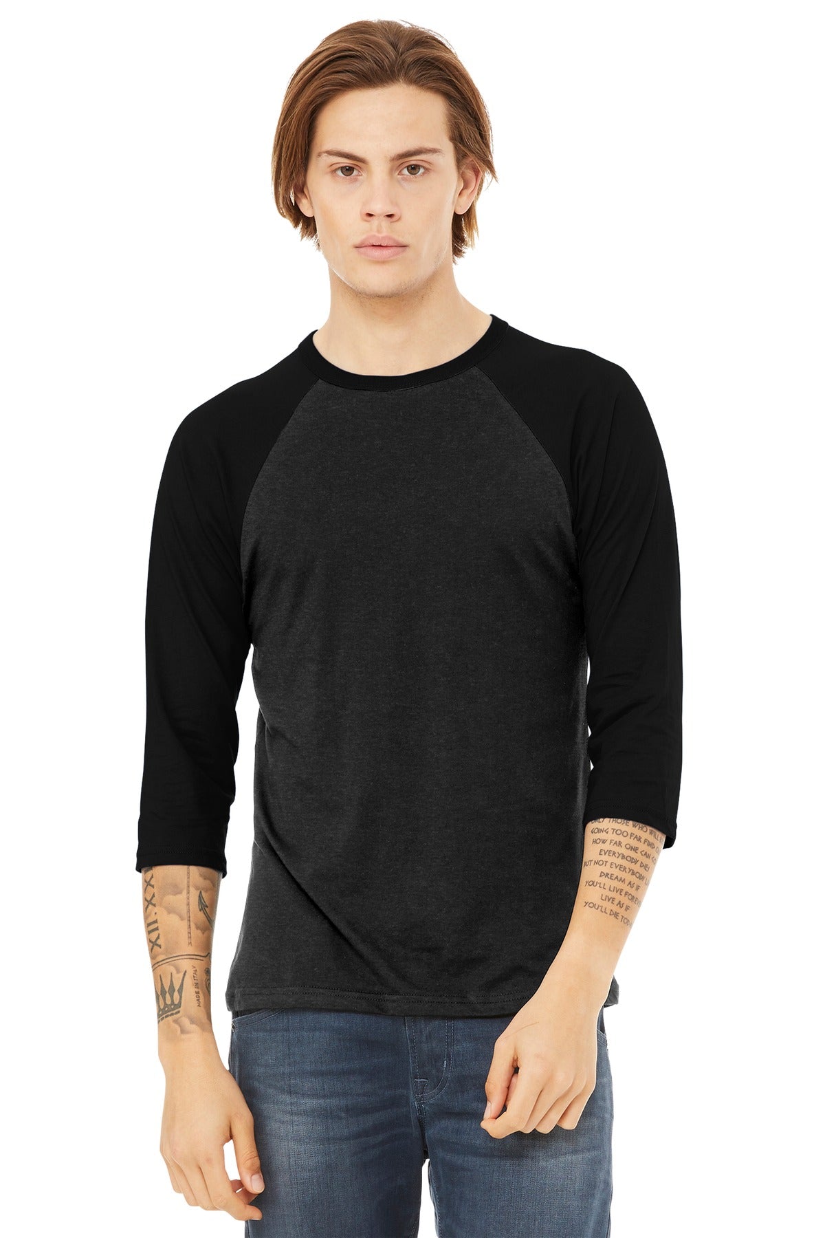 BELLA+CANVAS  ®  Unisex 3/4-Sleeve Baseball Tee. BC3200 - Bella + Canvas BC3200