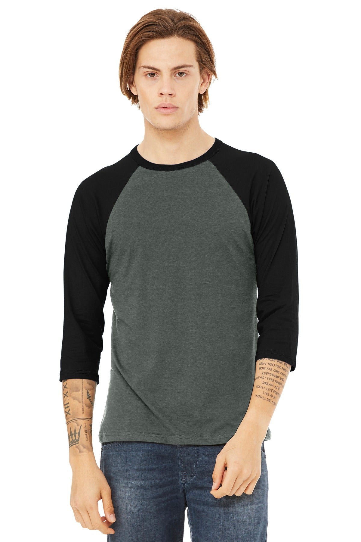 BELLA+CANVAS  ®  Unisex 3/4-Sleeve Baseball Tee. BC3200 - Bella + Canvas BC3200