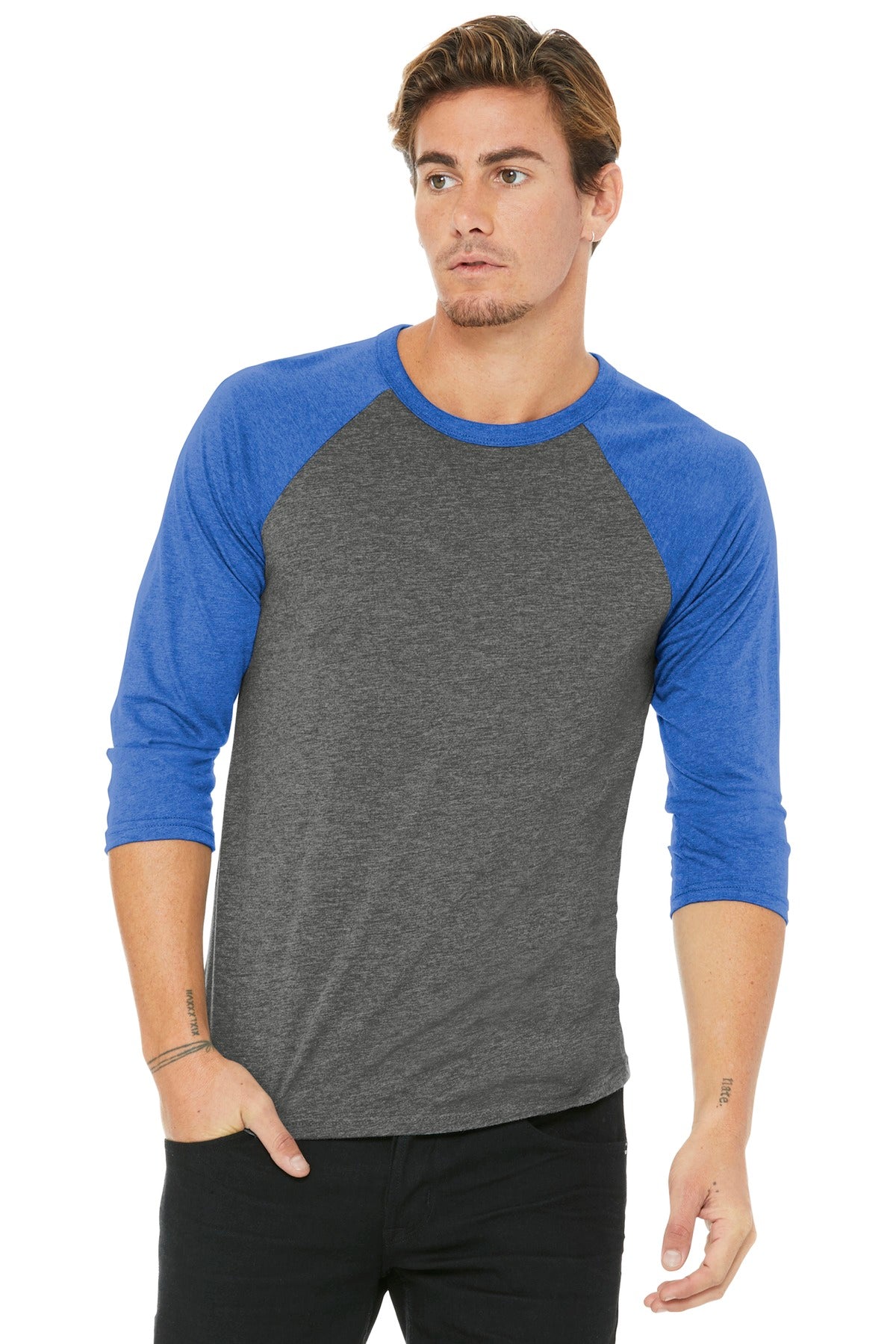 BELLA+CANVAS  ®  Unisex 3/4-Sleeve Baseball Tee. BC3200 - Bella + Canvas BC3200