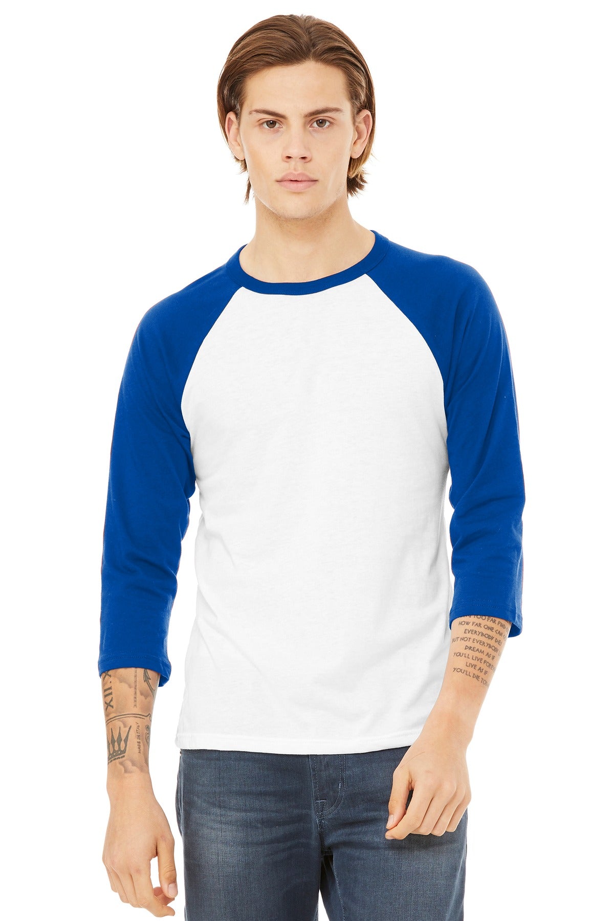 BELLA+CANVAS  ®  Unisex 3/4-Sleeve Baseball Tee. BC3200 - Bella + Canvas BC3200