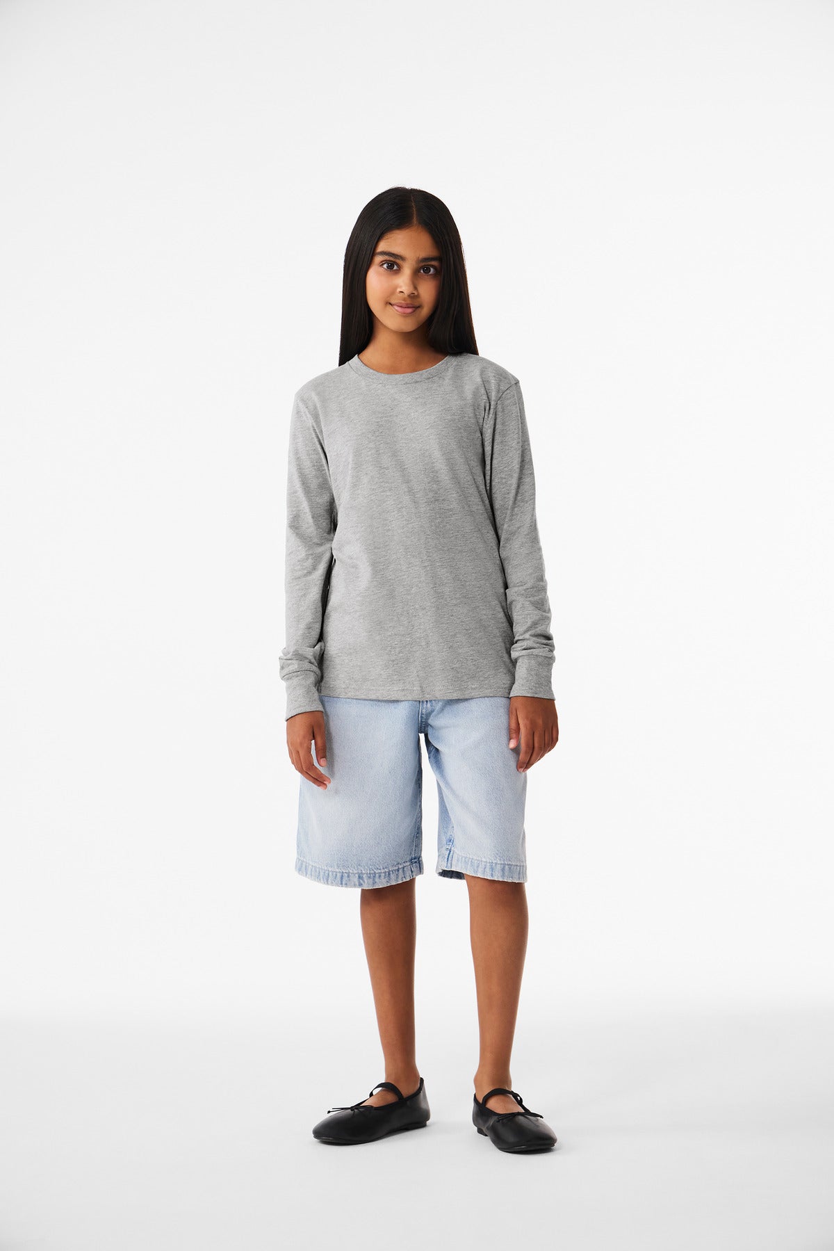 BELLA+CANVAS ®  Youth Heather CVC Long Sleeve Tee BC3501YCVC - Bella + Canvas BC3501YCVC