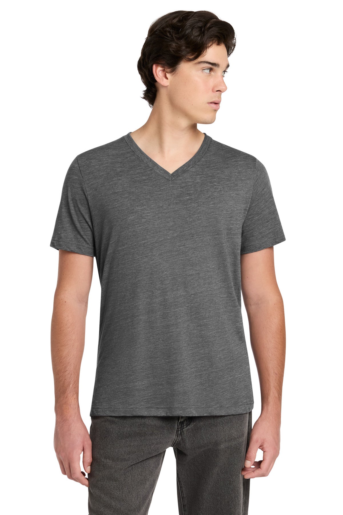 Joe's USA Premium Unisex Textured Jersey V-Neck Tee