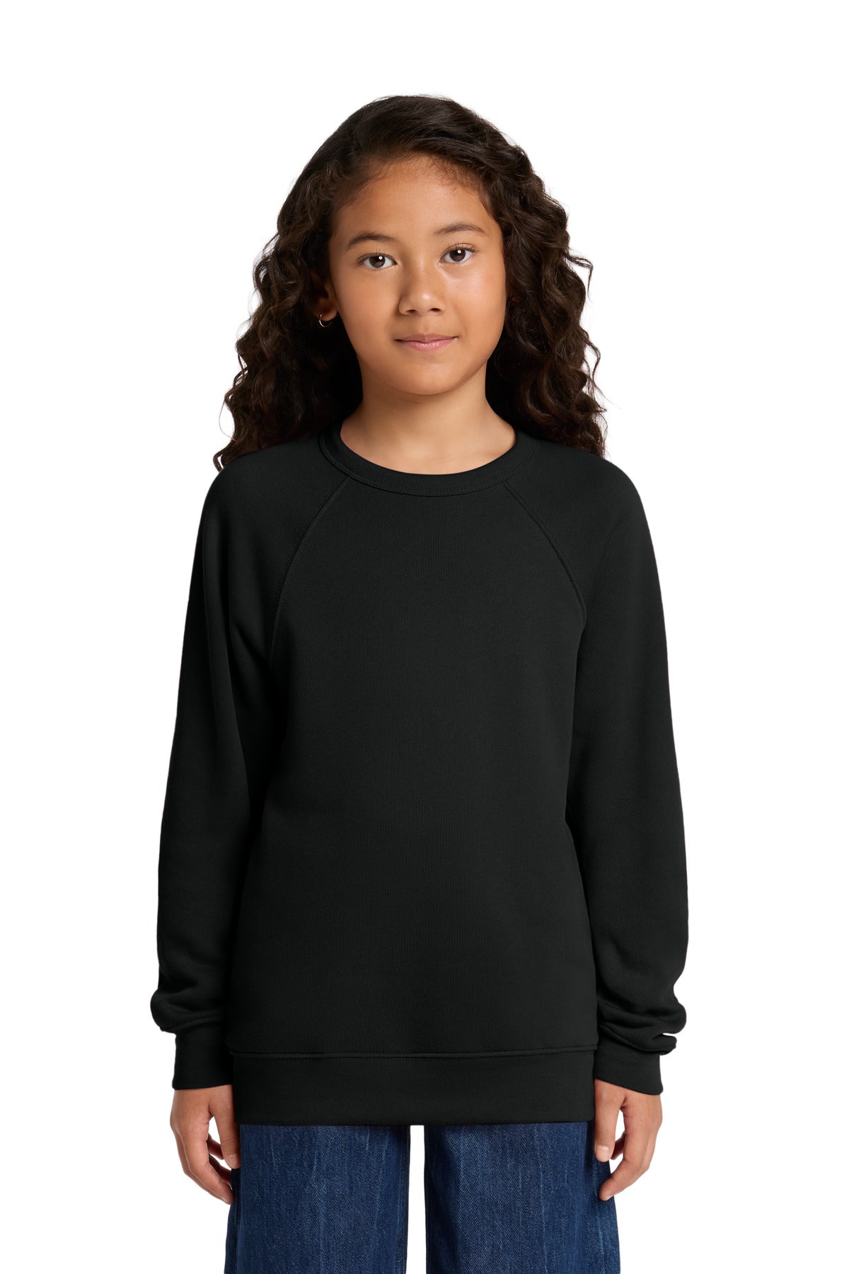 Joe's USA Premium Youth Sponge Fleece Raglan Sweatshirt