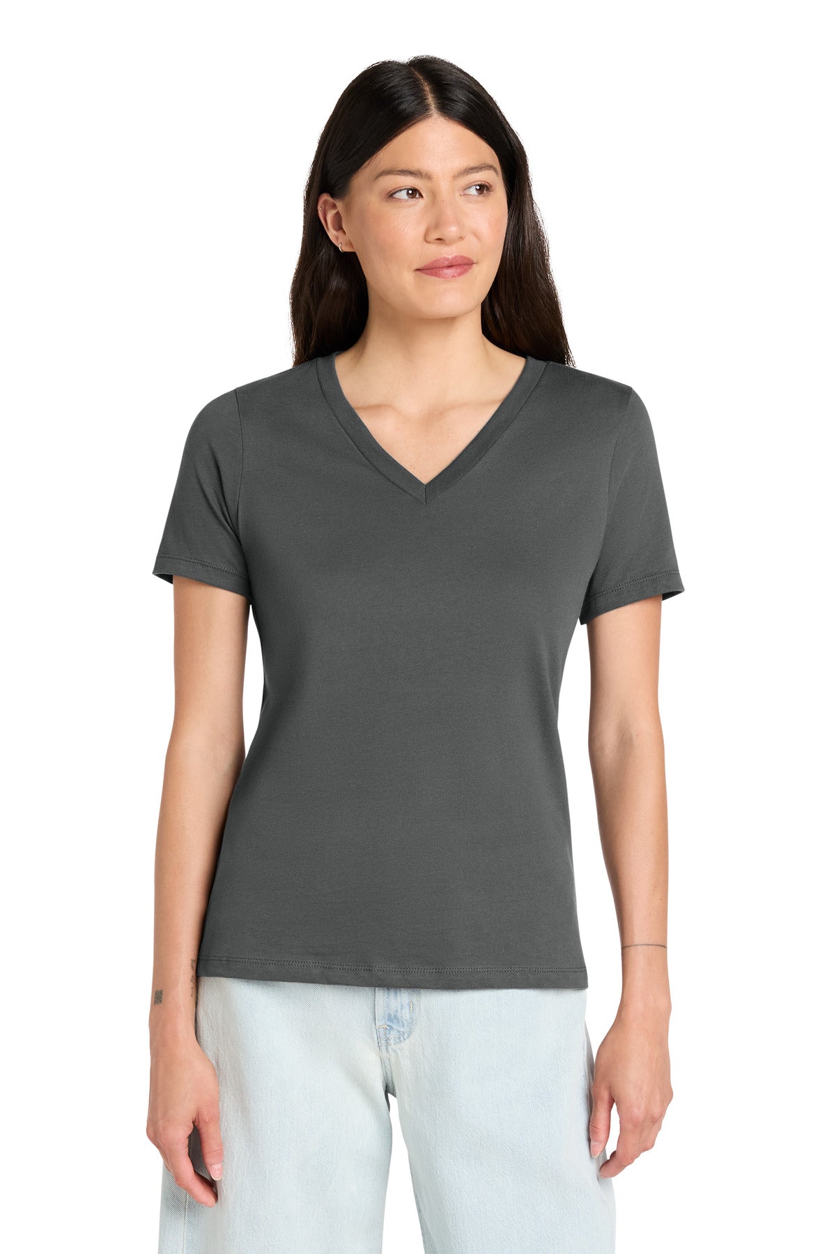 Joe's USA Premium Women's Relaxed Jersey Short Sleeve V-Neck Tee