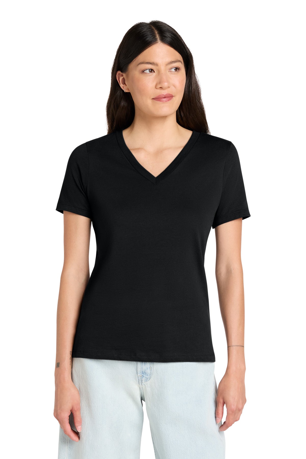 Joe's USA Premium Women's Relaxed Jersey Short Sleeve V-Neck Tee