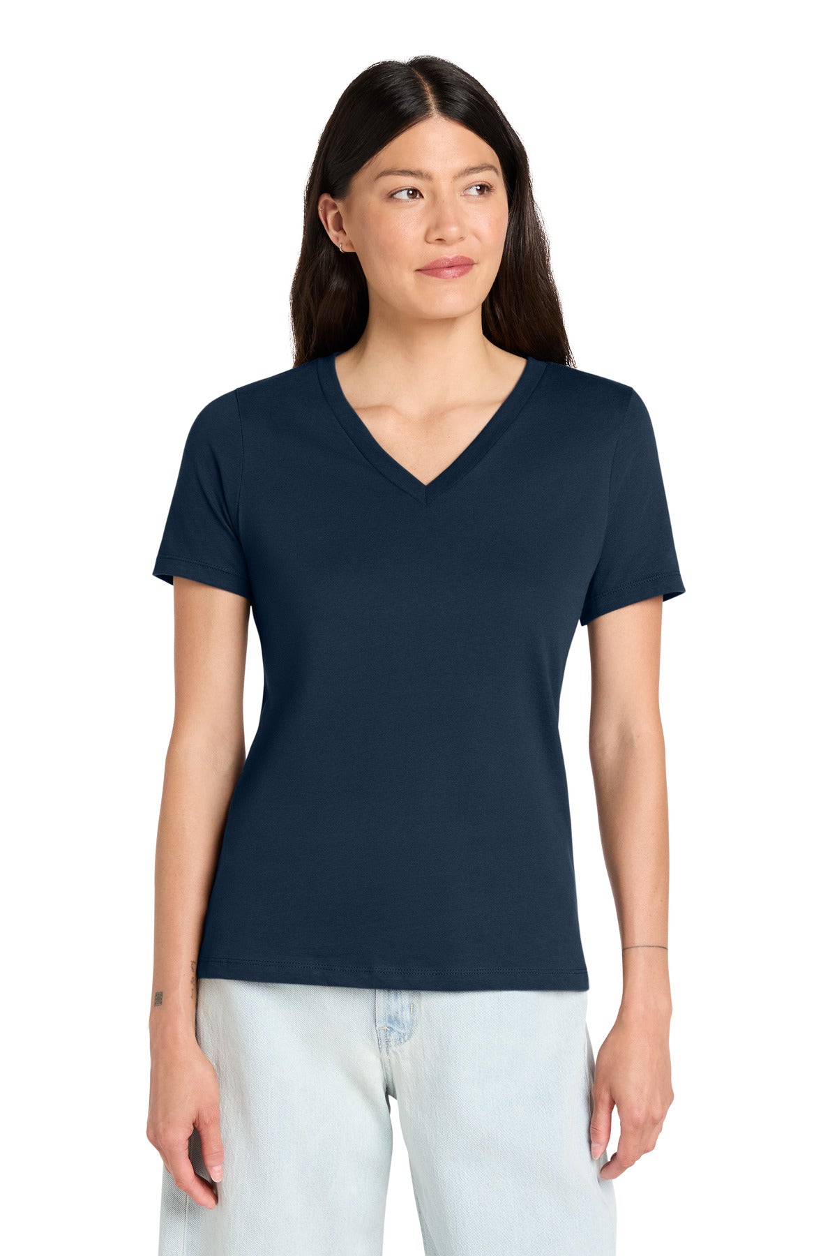 Joe's USA Premium Women's Relaxed Jersey Short Sleeve V-Neck Tee