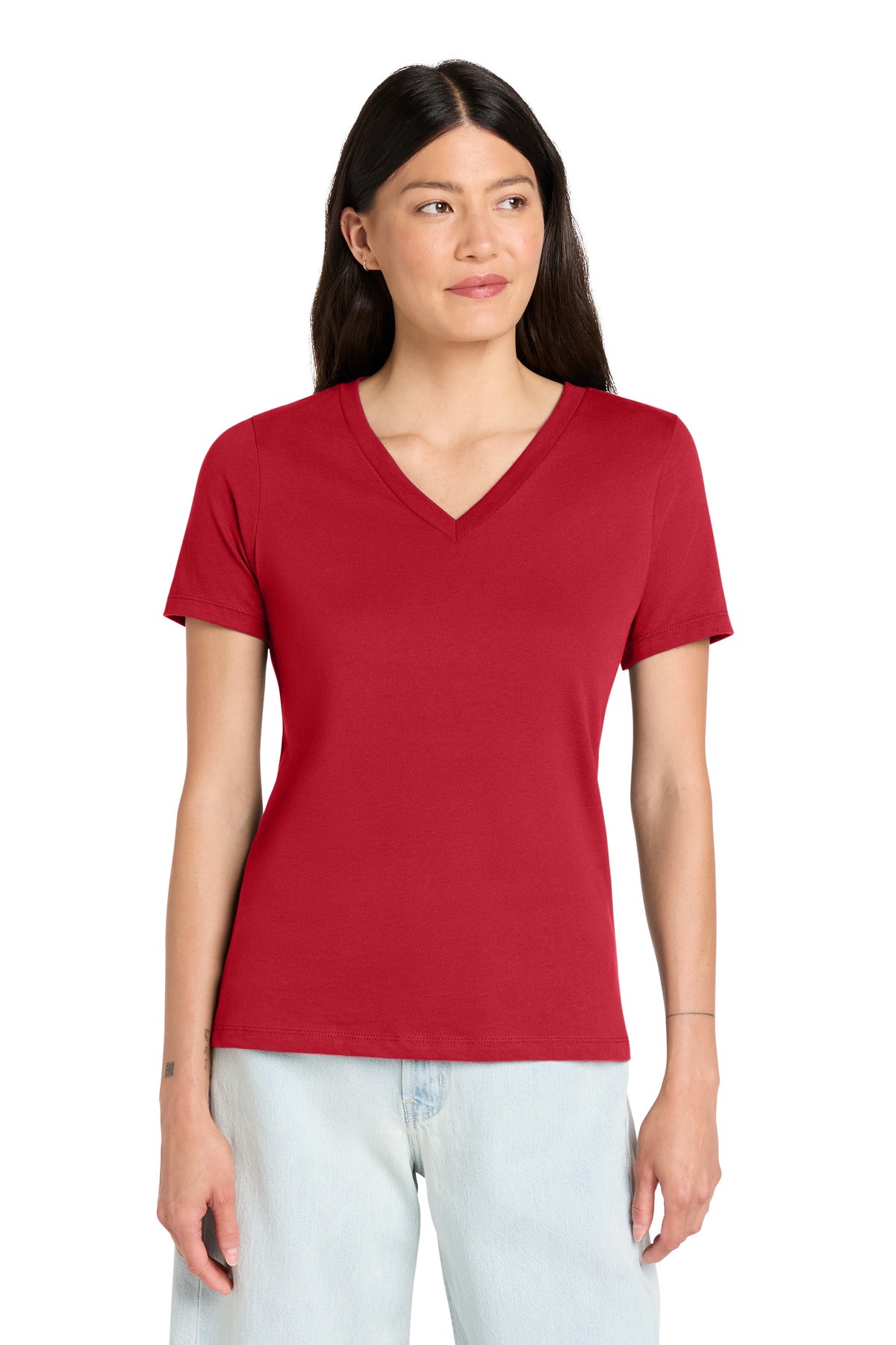 Joe's USA Premium Women's Relaxed Jersey Short Sleeve V-Neck Tee
