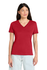 Joe's USA Premium Women's Relaxed Jersey Short Sleeve V-Neck Tee