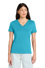 Joe's USA Premium Women's Relaxed Jersey Short Sleeve V-Neck Tee
