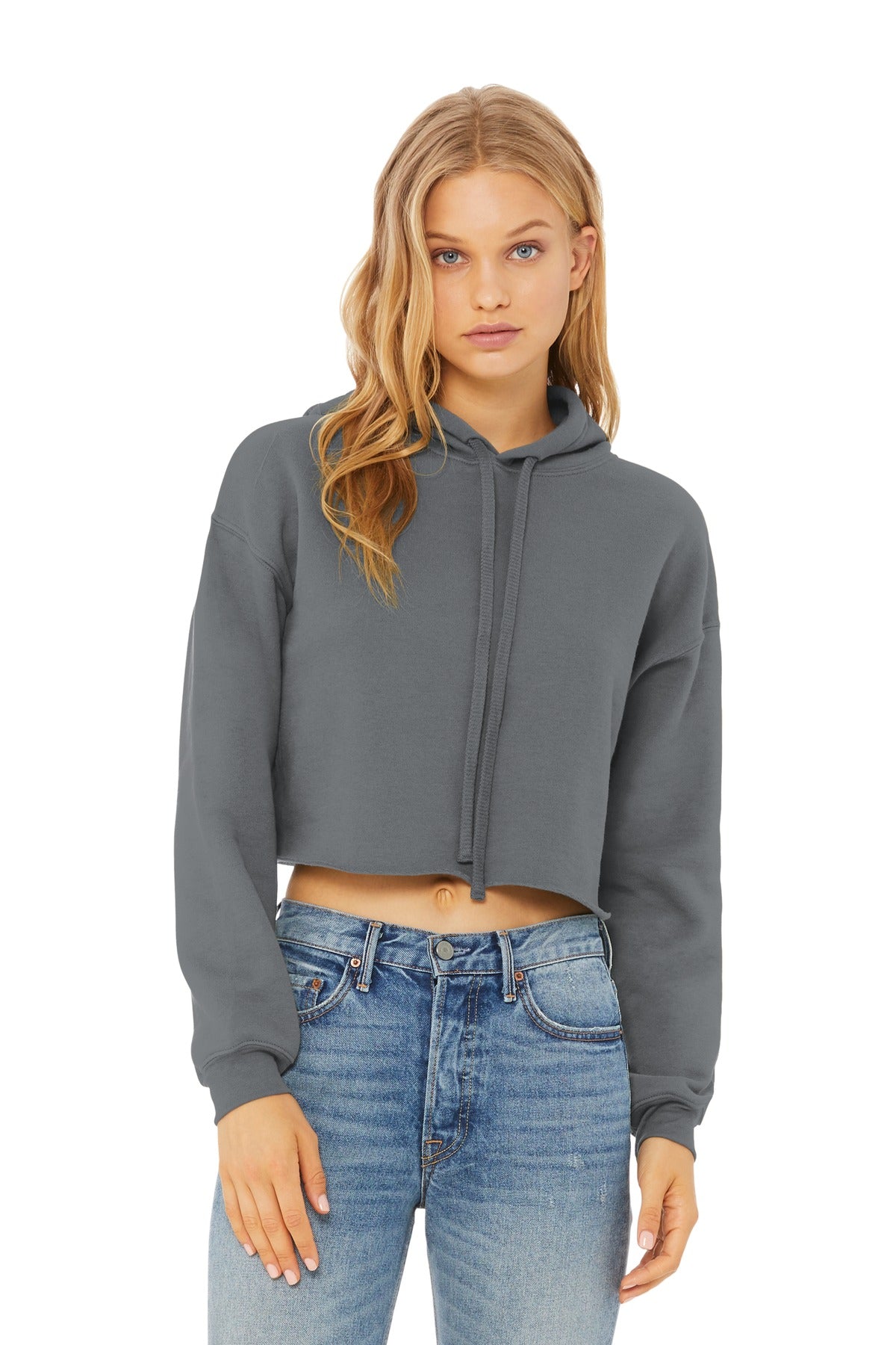 BELLA+CANVAS  ®  Women's Sponge Fleece Cropped Fleece Hoodie. BC7502 - Bella + Canvas BC7502