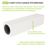 Champion Sports 4-WAY PITCHER'S BOX YOUTH, 18" X 4" X 4"